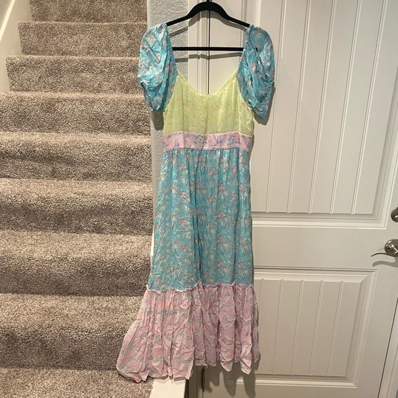 LoveShackFancy Angie Floral Printed Maxi Dress - Picture 10 of 11